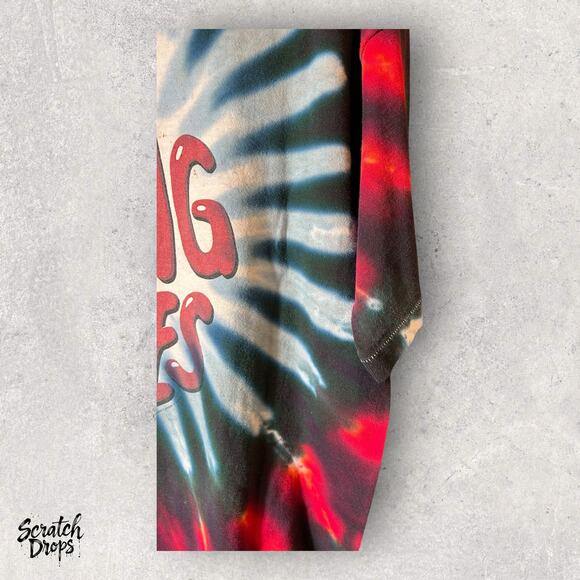 Vintage Fruit of the Loom Rolling Stones Tie-Dye T-Shirt Size XL Retro Band Tee - Picture 4 of 7